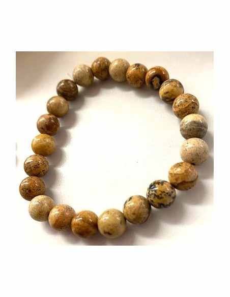 Bracelet Jaspe jaune 8mm