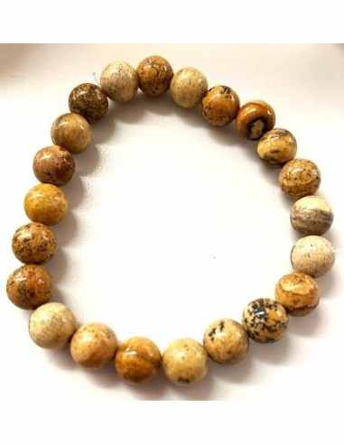 Bracelet Jaspe jaune 8mm