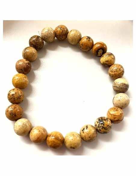 Bracelet Jaspe jaune 8mm