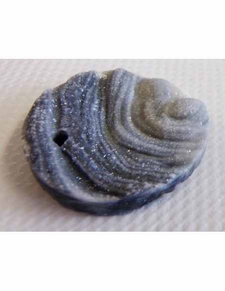 Calcedoinre rosette, agate rosette pendentif