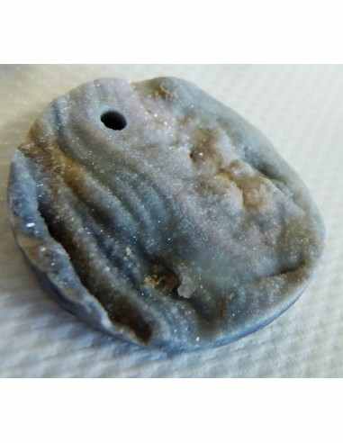 Calcedoinre rosette, agate rosette pendentif