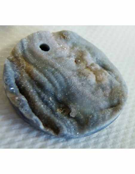 Calcedoinre rosette, agate rosette pendentif