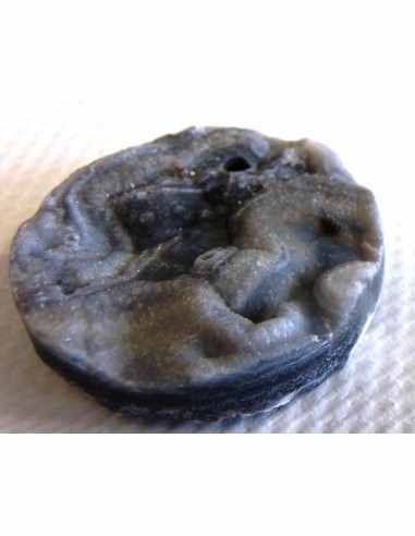 Calcedoinre rosette, agate rosette pendentif