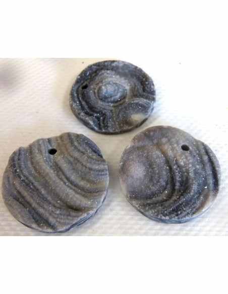 Calcedoinre rosette, agate rosette pendentif Calcedoinre rosette, agate rosette pendentif