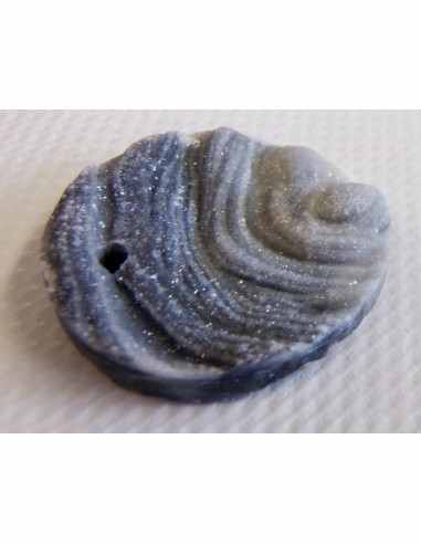 Calcedoinre rosette, agate rosette pendentif