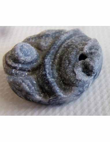 Calcedoinre rosette, agate rosette pendentif