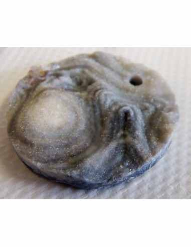 Calcedoinre rosette, agate rosette pendentif