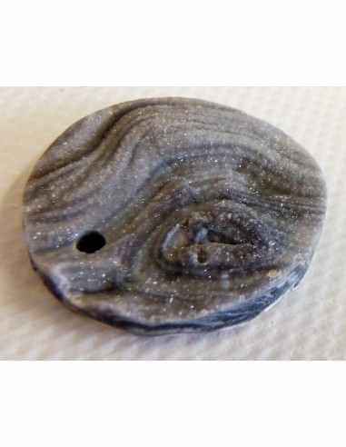 Calcedoinre rosette, agate rosette pendentif