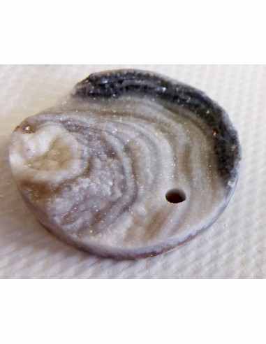 Calcedoinre rosette, agate rosette pendentif