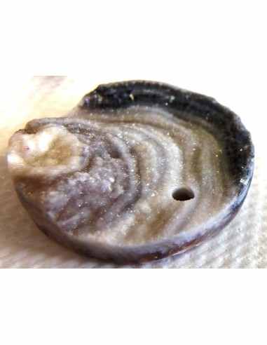 Calcedoinre rosette, agate rosette pendentif