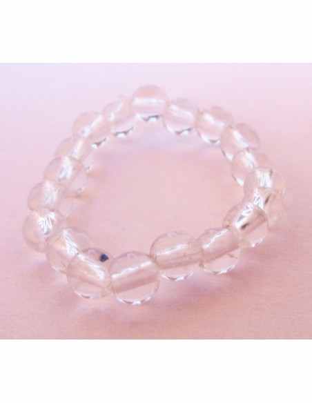 Anneau cristal de roche 4mm