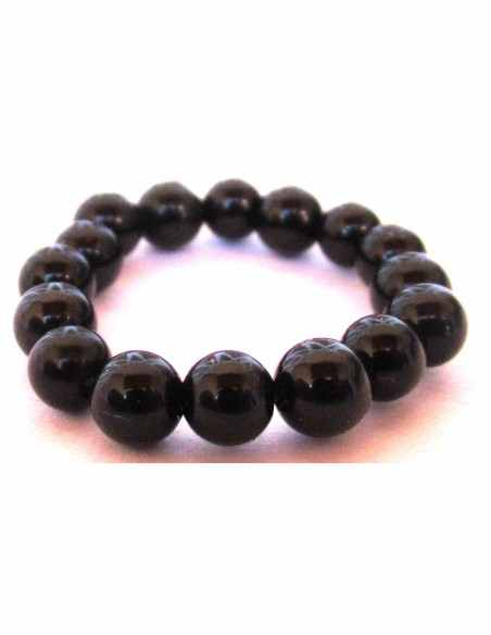 Anneau obsidienne noire 4mm