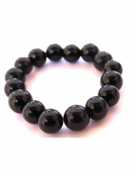 Anneau obsidienne noire 4mm