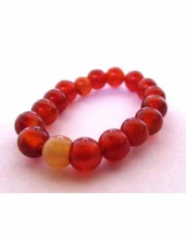 Anneau cornaline 4mm