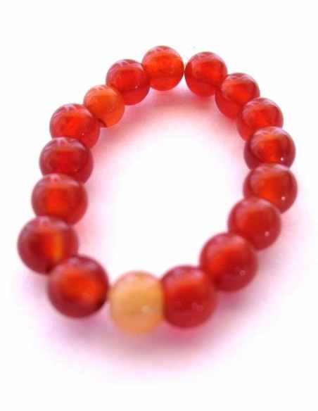 Anneau cornaline 4mm