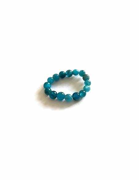 Anneau apatite bleue 4mm