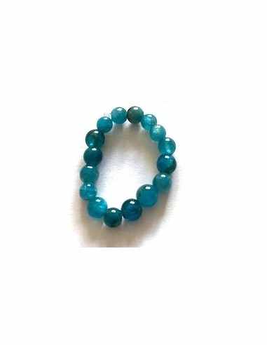 Anneau apatite bleue 4mm