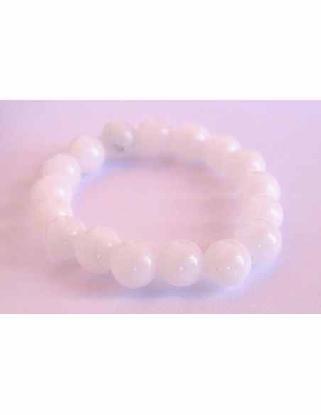 Anneau Jade blanche 4mm