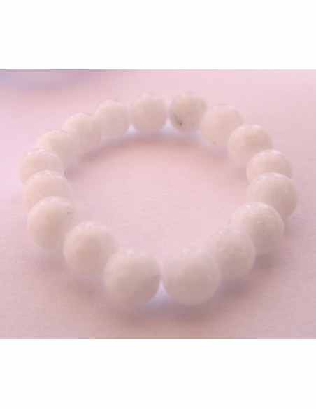 Anneau agate blanche 4mm