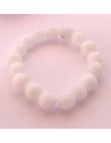 Anneau agate blanche 4mm