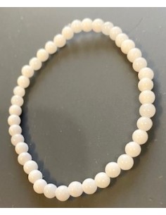Bracelet agate blanche 4mm 2