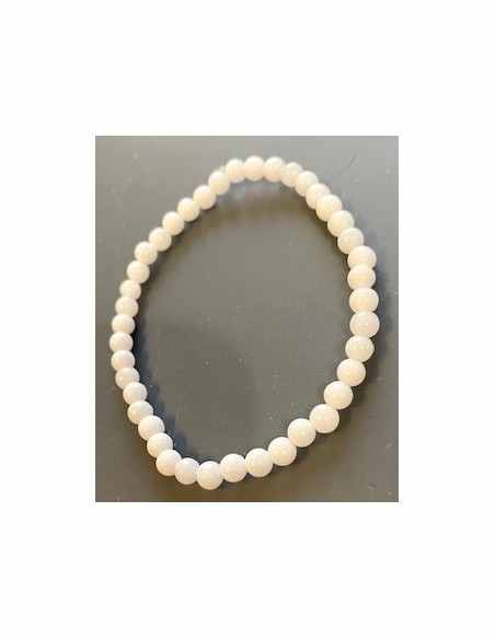 Bracelet agate blanche 4mm