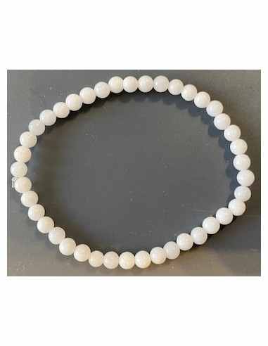 Bracelet agate blanche 4mm