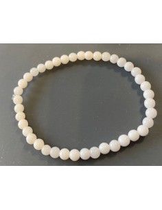 Bracelet Jade blanche 4mm 2
