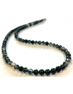Collier agate mousse 4mm 2
