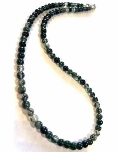 Collier agate mousse 4mm