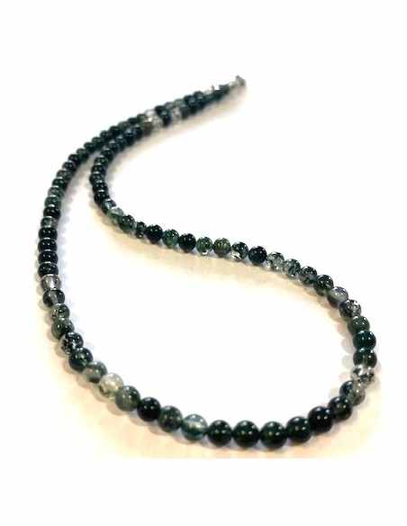 Collier agate mousse 4mm