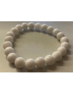 Jade blanche bracelet  8mm 2