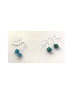 Boucles pierres 4mm argent 2
