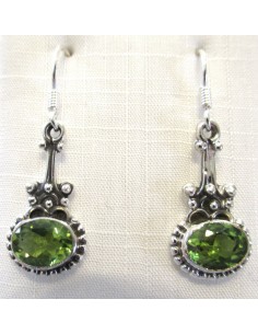 Péridot boucles argent
