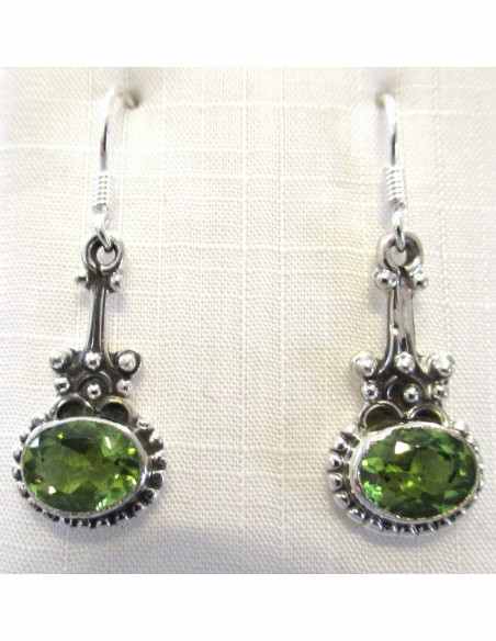 Péridot boucles argent