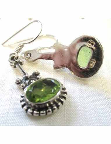 Péridot boucles argent