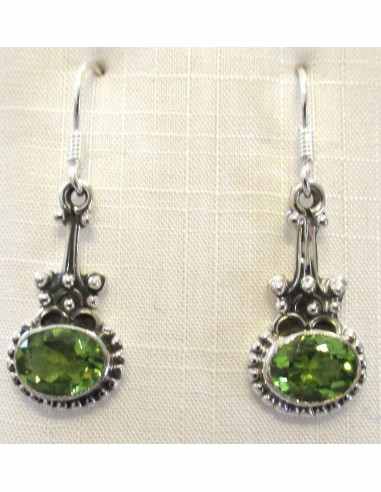 Péridot boucles argent