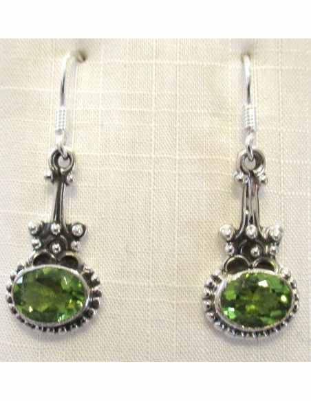 Péridot boucles argent