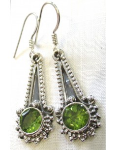 Boucles d'oreilles péridots gemmes 2