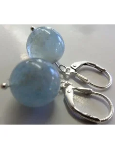 Boucles d'oreilles  en Aigue marine 2