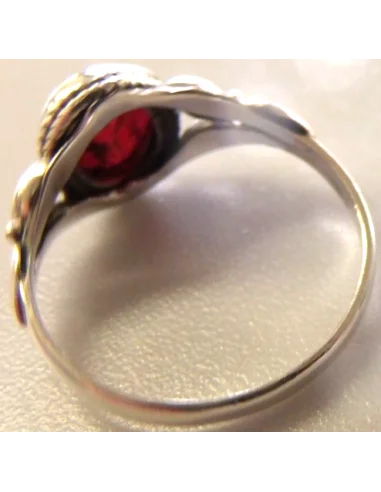 Rubis bague argent