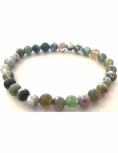 Bracelet Agate mousse 6mm