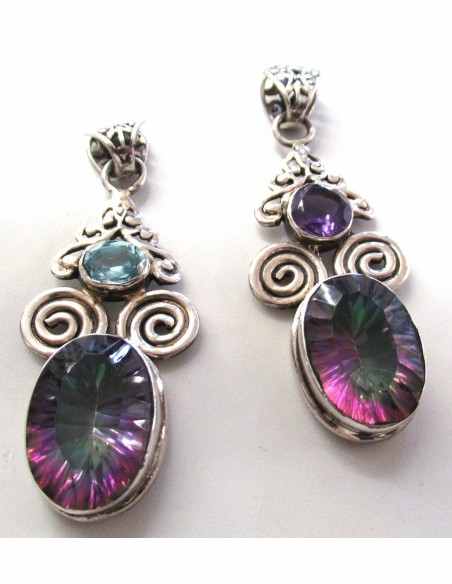 Grand pendentif topaze mystique