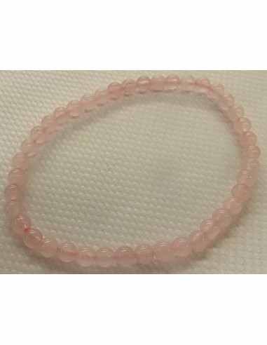 Quartz rose 4mm bracelet