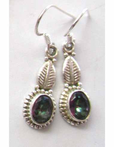 Topaze mystique en boucles d'oreilles