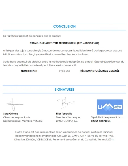 Crème Amethyste  Les Trésors du Brésil