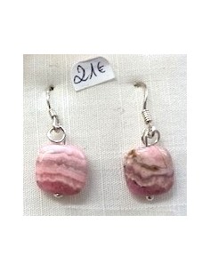 Rhodochrosite boucles d'oreilles argent