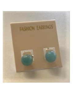 Boucles Amazonite 6mm argent