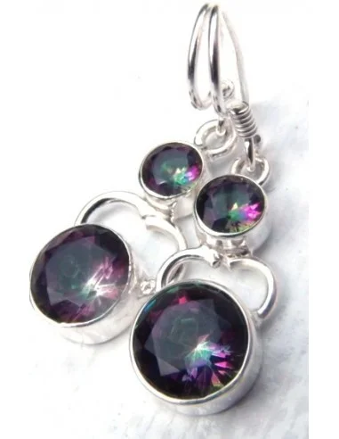 Topaz mysique en boucles d'oreilles