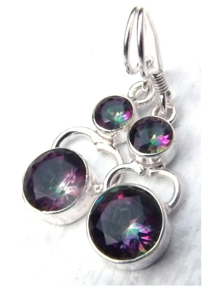 Topaz mysique en boucles d'oreilles